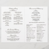 Programme de mariage catholique avec monogramme ma (Dos)