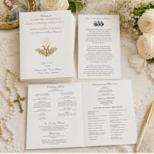 Programme de mariage catholique avec monogramme ma