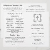 Programme de mariage catholique bilingue espagnol (Devant / Derrière)
