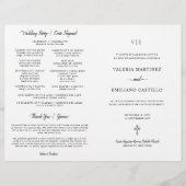 Programme de mariage catholique bilingue espagnol (Devant)