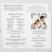 Programme de mariage catholique bilingue espagnol (Devant / Derrière)