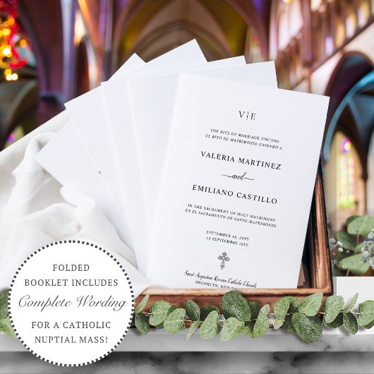 Programme de mariage catholique bilingue espagnol