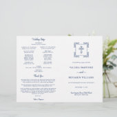 Programme de Mariage Catholique Bleu Marine Orné a (Debout devant)