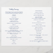 Programme de Mariage Catholique Bleu Marine Orné a (Dos)