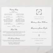 Programme de mariage catholique classique - Messe (Devant)
