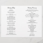 Programme de mariage catholique d'Abigail avec mes (Dos)