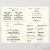 Programme de mariage catholique de la Croix marial (Dos)