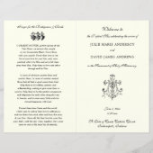 Programme de mariage catholique de la Croix marial (Devant)