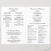 Programme de mariage catholique de la Croix marial (Dos)