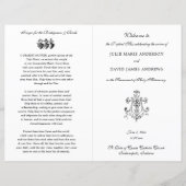Programme de mariage catholique de la Croix marial (Devant)