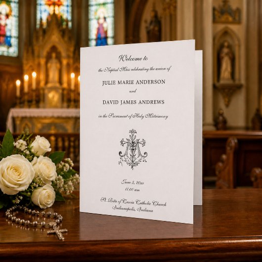 Programme de mariage catholique de la Croix marial