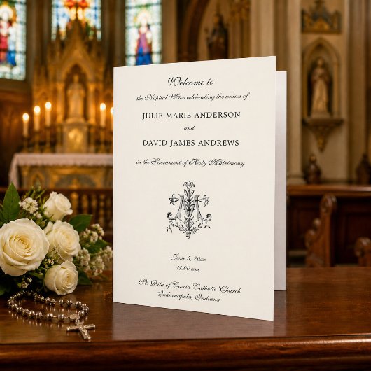 Programme de mariage catholique de la Croix marial