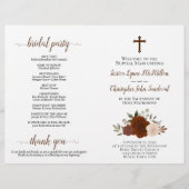 Programme de mariage catholique DIY Roses d'Automn (Devant)