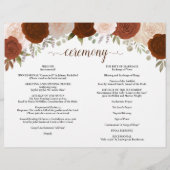 Programme de mariage catholique DIY Roses d'Automn (Dos)