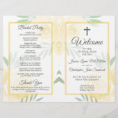 Programme de mariage catholique DIY Roses jaunes p (Devant)