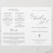 Programme de mariage catholique élégant avec messe (Devant)
