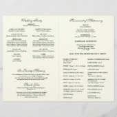 Programme de mariage catholique floral (Dos)