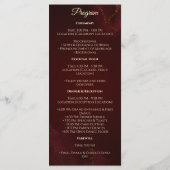 Programme de mariage catholique floral bordeaux (Dos)