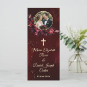 Programme de mariage catholique floral bordeaux (Debout devant)