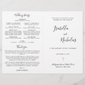 Programme de mariage catholique Isabella avec mess (Devant)
