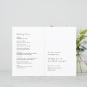 Programme de mariage catholique moderne minimalist (Debout devant)