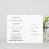 Programme de mariage catholique noir et blanc épur (Debout devant)