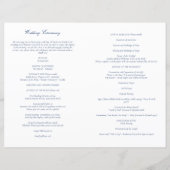 Programme de Mariage Catholique Orné Bleu Marine (Dos)
