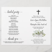 Programme de mariage catholique pliable DIY Eucaly (Devant)