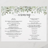 Programme de mariage catholique pliable DIY Eucaly (Dos)