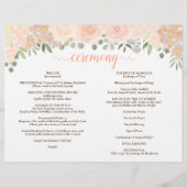 Programme de mariage catholique pliable DIY Roses (Dos)