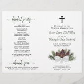 Programme de mariage catholique plié DIY Cônes de (Devant)