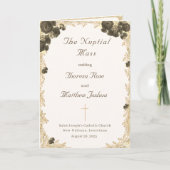 Programme de mariage catholique Rose organisé (Devant)