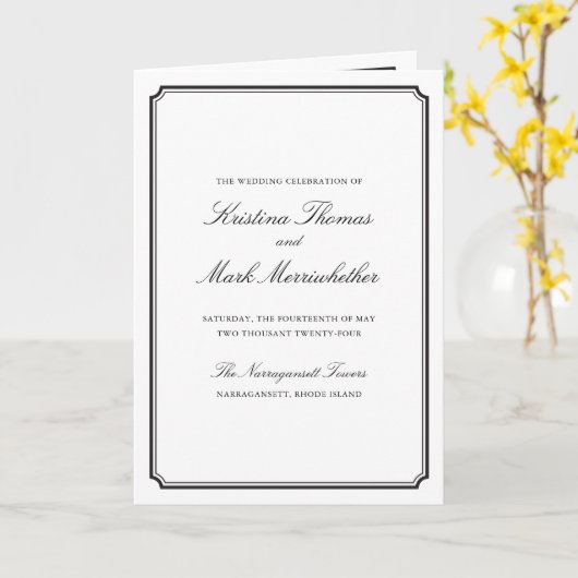 Programme de mariage catholique traditionnel (Fleur jaune)