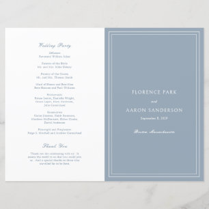 Programme de Mariage Catholique Traditionnel Bleu