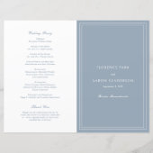 Programme de mariage catholique traditionnel Dusty (Devant)