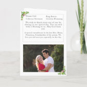 Programme de mariage catholique Vierge Marie (Dos)