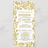 Programme de mariage | Célébration Gold Confetti (Devant / Derrière)