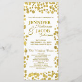 Programme de mariage | Célébration Gold Confetti (Devant)