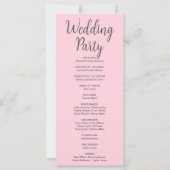 Programme de Mariage Céleste aux Étoiles Rose Clai (Dos)