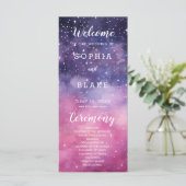 Programme de mariage céleste aux étoiles roses et  (Debout devant)