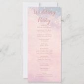 Programme de mariage céleste aux étoiles roses et  (Dos)