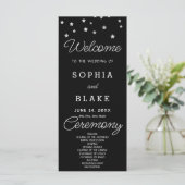 Programme de mariage céleste Black Silver Stars (Debout devant)