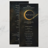 Programme de mariage céleste de l'éclipse de pouss (Devant / Derrière)