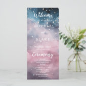 Programme de mariage céleste des étoiles rose et b (Debout devant)