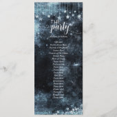 Programme de mariage céleste en aquarelle étoilée (Dos)