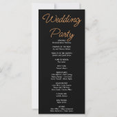 Programme de mariage Céleste Étoiles Rose Gold sur (Dos)