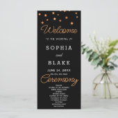 Programme de mariage Céleste Étoiles Rose Gold sur (Debout devant)