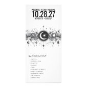 Programme de mariage céleste noir et blanc (Devant)