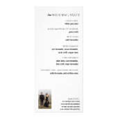 Programme de mariage céleste noir et blanc (Dos)