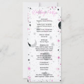 Programme de mariage céleste noir et rose (Dos)